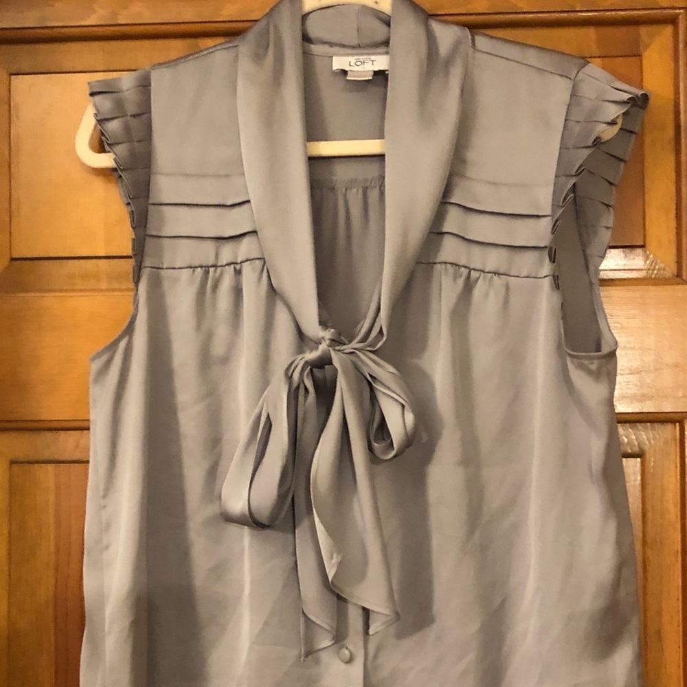 Silver sleeveless blouse